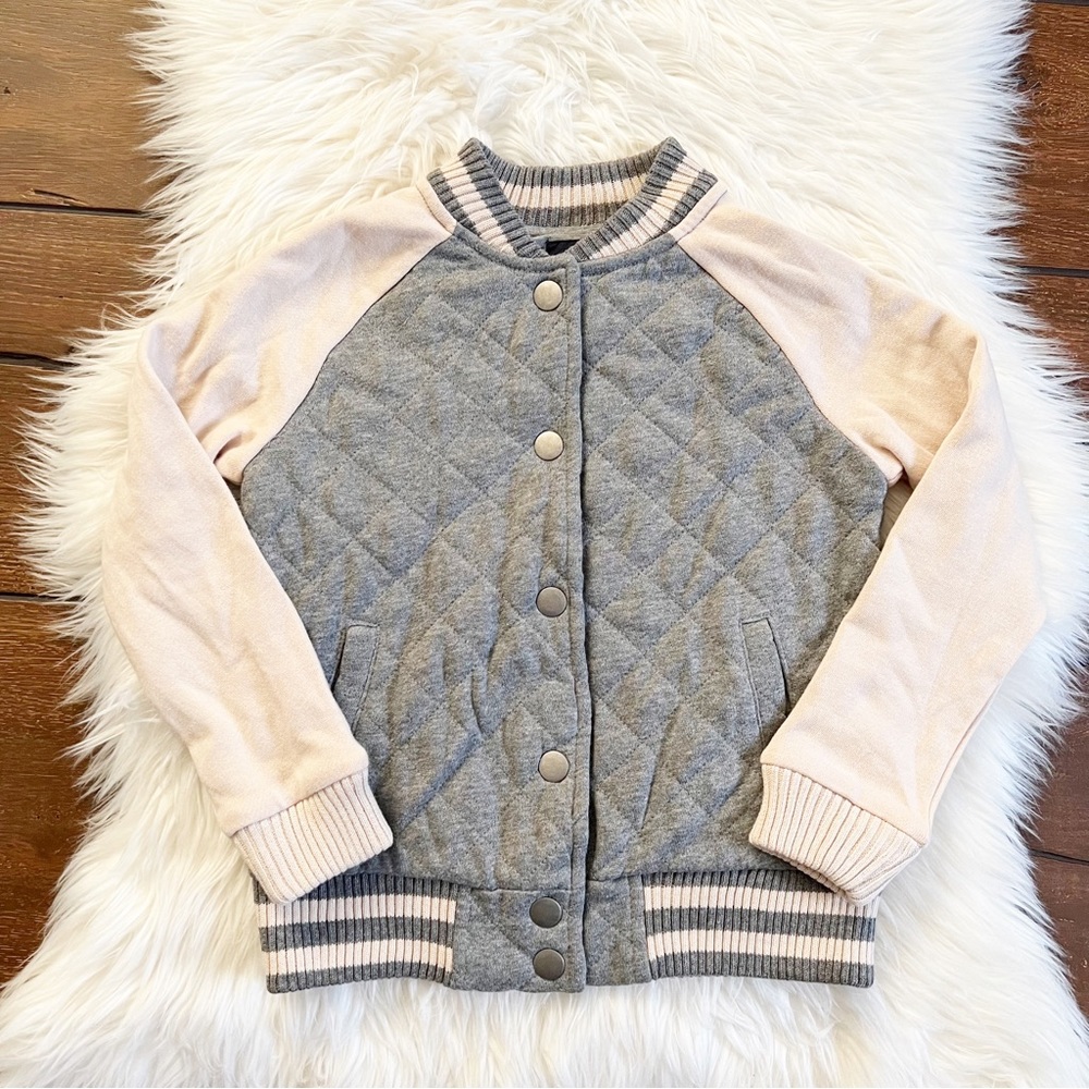 NWT GapKids Quilt Pattern Varsity/ Bomber Jacket